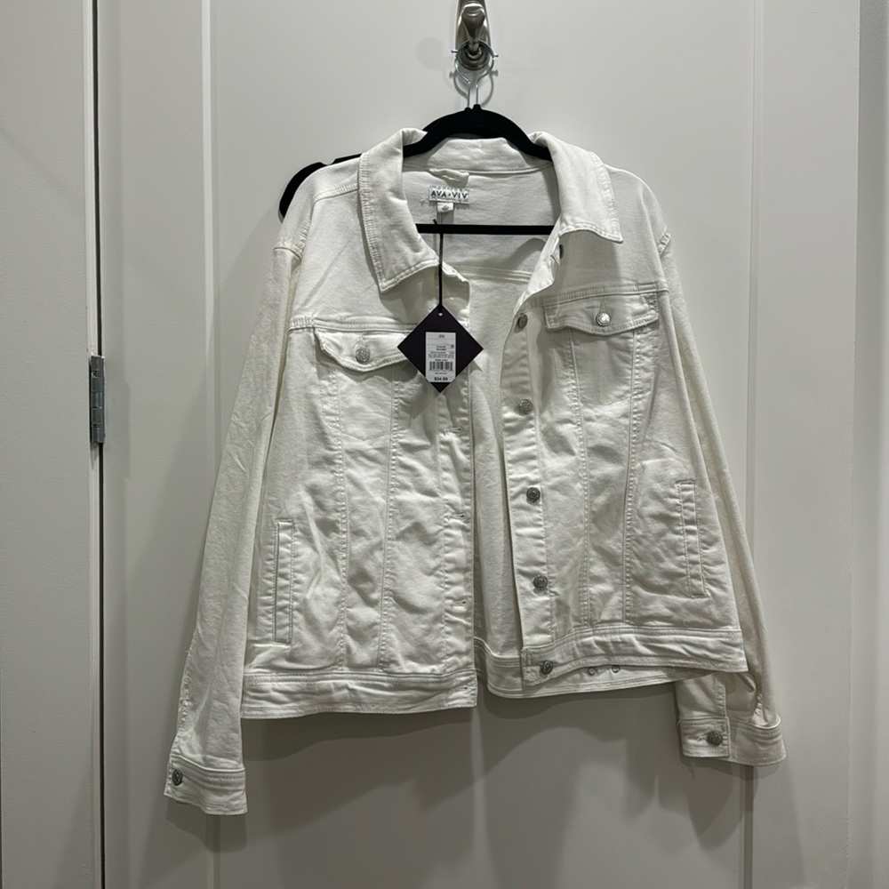 White jean jacket